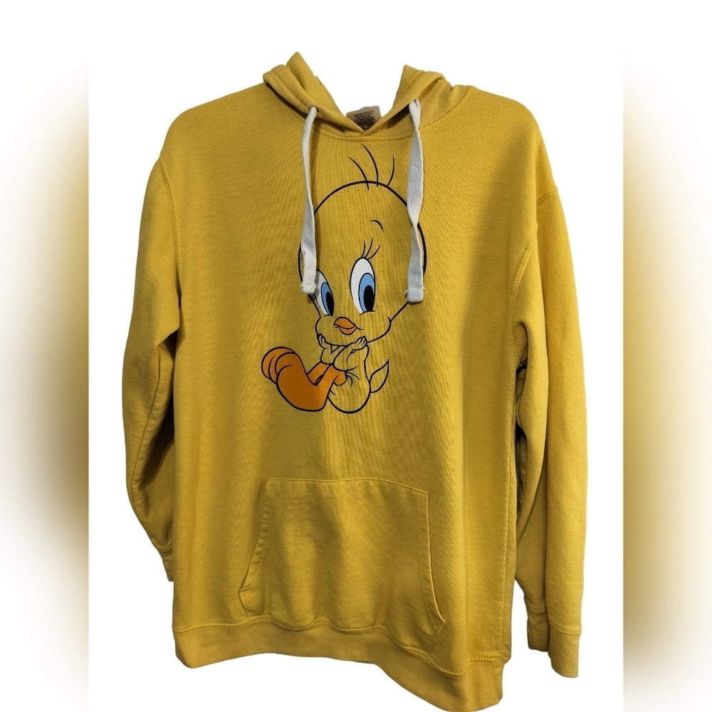 2686) Looney Toons Yellow  Tweety Pullover Hoodie  Size XL (15-17) Junior